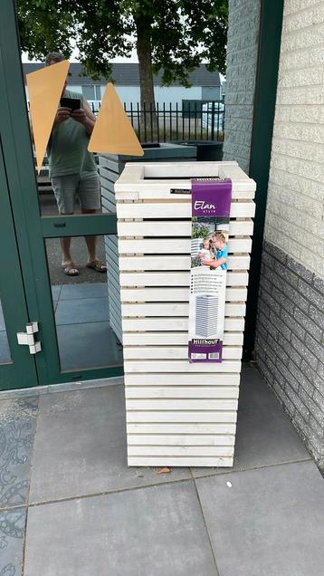 Hilhout Elan Zuilbloembak wit 2x  beschikbaar voor biedingen