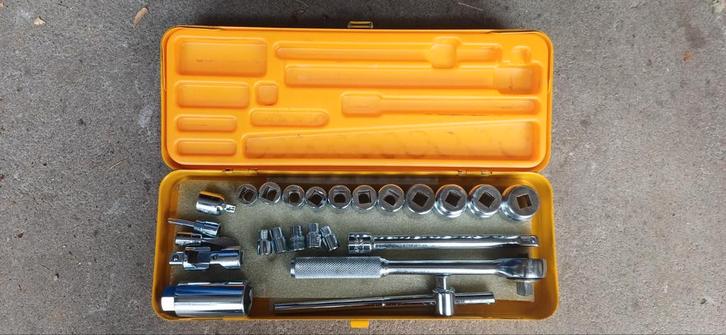 Dopsleutelset compleet, nieuw en ongebruikt in kist, Doe-het-zelf en Verbouw, Gereedschap | Handgereedschap, Nieuw, Ophalen of Verzenden