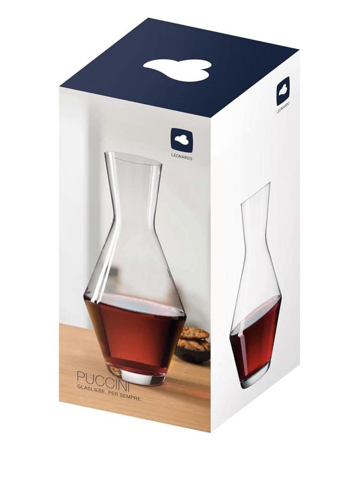 Te koop: NIEUW in doos Leonardo Puccini glazen Wijnkaraf, Verzamelen, Wijnen, Nieuw, Ophalen