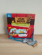 Wilde dieren boek plus puzzeltrein, Ophalen of Verzenden, Zo goed als nieuw