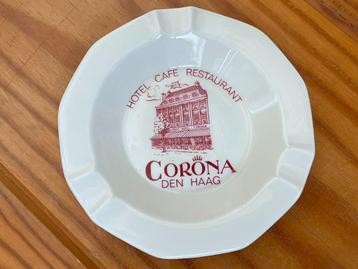 Asbak uit Hotel Corona in Den Haag, jaren '70, goede staat beschikbaar voor biedingen