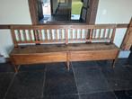 Oude schoolbank met opbergruimte - 2m lang, Antiek en Kunst, Antiek | Meubels | Stoelen en Banken, Ophalen of Verzenden