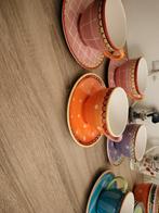 Blond servies 5x kop en schotel, 6 ontbijt borden, Antiek en Kunst, Ophalen of Verzenden