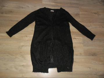 Just Believe Lang Grijs Gehaakt Vest Met Knoop Maat M beschikbaar voor biedingen