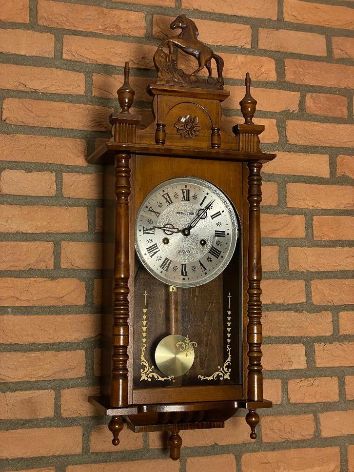 Vintage Regulator pendule klok, Antiek en Kunst, Antiek | Klokken, Ophalen