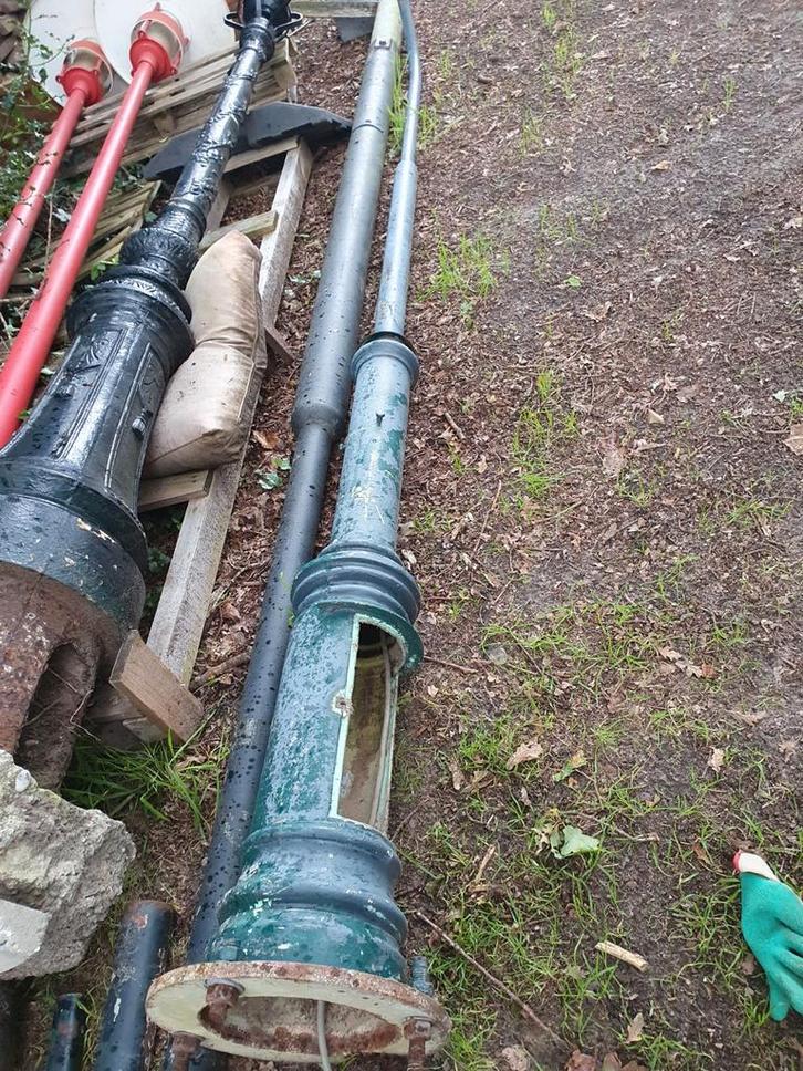 Diverse x gietijzer lantaarnpaal TULP Tulppaal COGAS Antiek, Tuin en Terras, Buitenverlichting, Gebruikt, Staande lamp, IJzer