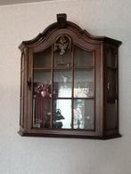 Vintage vitrine hangkastje eiken, Huis en Inrichting, Ophalen, 50 tot 100 cm, Zo goed als nieuw, Minder dan 100 cm
