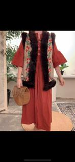 Vintage shearling lammy coat L Afghaanse waistcoat gilet, Kleding | Dames, Bodywarmers, Maat 42/44 (L), Ophalen of Verzenden, Bruin
