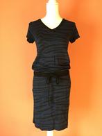 G.Ricceri donkerblauwe jurk met zebraprint maat 36/38, Zo goed als nieuw, G. Ricceri, Maat 36 (S), Verzenden