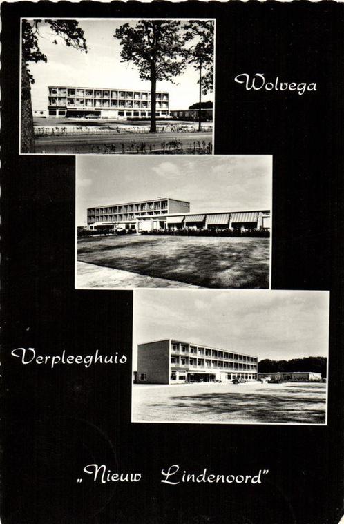 Wolvega, Verpleeghuis Nieuw Lindenoord - 3 afb - 1968 gelope, Verzamelen, Ansichtkaarten | Nederland, Gelopen, Overijssel, 1960 tot 1980