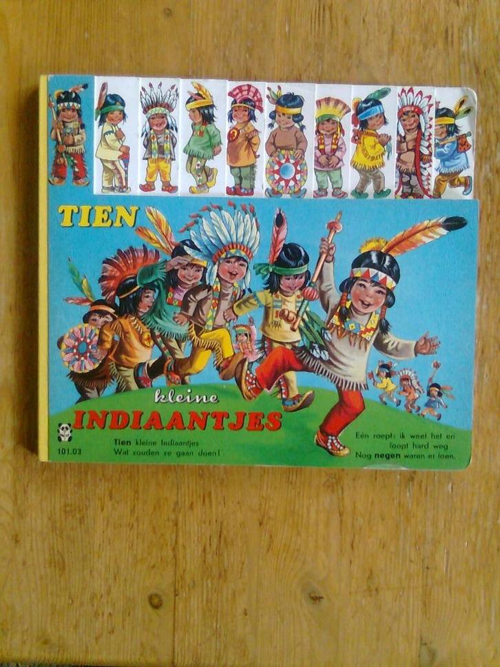 Tien kleine Indiaantjes, kartonboek, Boeken, Kinderboeken | Kleuters, Gelezen, Fictie algemeen, Ophalen of Verzenden