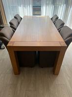 Mooie eettafel licht eiken, Huis en Inrichting, Ophalen, Eikenhout, 200 cm of meer, 50 tot 100 cm