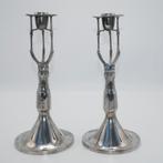 Twee zeer zeldzame art nouveau kandelaars van Osiris, Antiek en Kunst, Verzenden