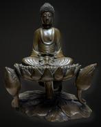 Antiek bronzen Boeddhabeeld uit India/Birma, Ophalen of Verzenden, Gebruikt