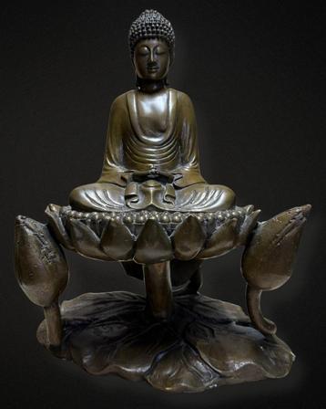 Antiek bronzen Boeddhabeeld uit India/Birma beschikbaar voor biedingen
