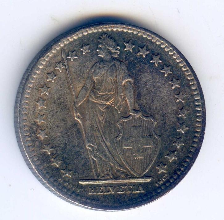 Zwitserland 2 Francs 1946, Postzegels en Munten, Munten | Europa | Niet-Euromunten, Overige landen, Zilver, Ophalen of Verzenden