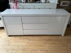 Groot wit Hoogglans Dressoir, Huis en Inrichting, Kasten | Dressoirs, Ophalen, Gebruikt, 200 cm of meer, 25 tot 50 cm