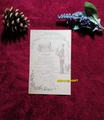 Menukaart diner de corps van 1e regiment veldartillerie 1909, Verzenden, Nederland, Kaart, Foto of Prent