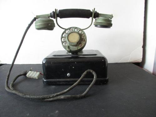 Antieke Telefoon Antiek telefoontoestel met draaischijf, Antiek en Kunst, Curiosa en Brocante, Ophalen of Verzenden