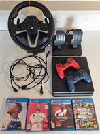 Playstation 4 Slim, 2 controllers, 4 spellen, race stuur, Spelcomputers en Games, Spelcomputers | Sony PlayStation 4, Met 2 controllers