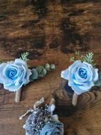 3 corsages voor mannen h, Sieraden, Tassen en Uiterlijk, Broches, Overige materialen, Blauw, Onbekend, Nieuw