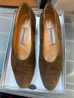 Vintage suede pumps maat 40. Kleur: cognac. Merk Eleganza, Pumps, Bruin, Ophalen of Verzenden, Gedragen
