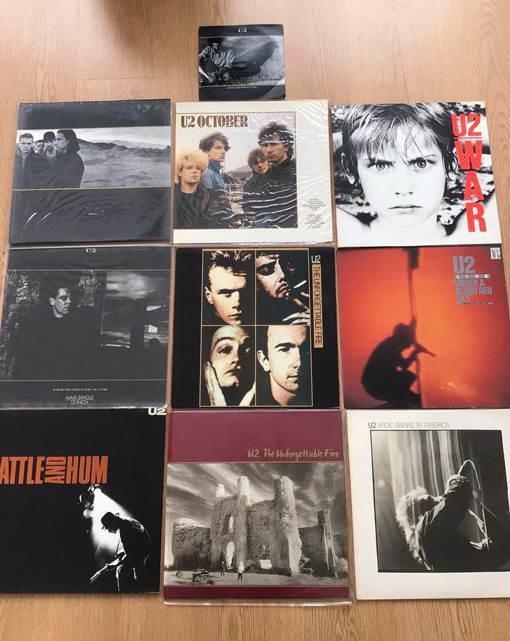 U2 Collectie 9 Vinyl platen 12 inch + Single With Or Without, Cd's en Dvd's, Vinyl Singles, Gebruikt, Maxi-single, Pop, 12 inch