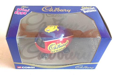 Cadbury’s creme egg rood-blauw CORGI # 57501., Hobby en Vrije tijd, Modelauto's | 1:50, Zo goed als nieuw, Auto, Corgi, Ophalen of Verzenden