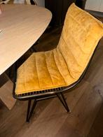 6 Industriële Eetkamerstoelen, Gebruikt, Zwart, Ophalen of Verzenden, Metaal