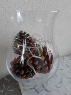 Glas op voet, kerstdecoratie + verlichting 32 cm hoog wijngl, Ophalen of Verzenden, Zo goed als nieuw