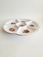 Izgs Flora Keramiek Gouda Holland prachtig vakken bord fruit, Ophalen of Verzenden