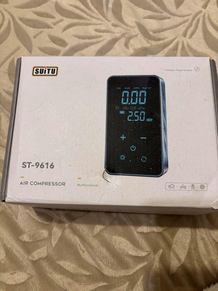 SUITU ST-9616 Luchtcompressor - Nieuwstaat, Auto diversen, Jumpstarters, Nieuw, Ophalen of Verzenden