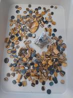 Lot tijgeroog zegelstenen, Verzamelen, Mineralen en Fossielen, Ophalen of Verzenden, Mineraal