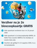 Spaarkaarten 2e bioscoopkaartje gratis AH, Tickets en Kaartjes, Twee personen, Kortingsbon