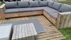 Grote loungebank stijgerhout, Ophalen, Zo goed als nieuw, Bank