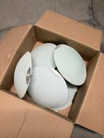 6 Identieke Plafondlampen, Ophalen, Gebruikt, Wit, Rond