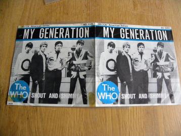 THE WHO MY GENERATION/SHOUT AND SHIMMY.  beschikbaar voor biedingen