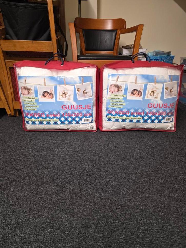 2x Dekbed Guusje 140x200 - Heerlijk zacht!, Huis en Inrichting, Slaapkamer | Beddengoed, Nieuw, Deken of Dekbed, Eenpersoons, Wit
