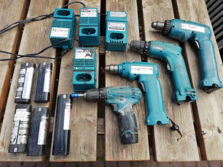 Gereedschap Makita Schroefboren oud, Doe-het-zelf en Verbouw, Gereedschap | Boormachines, Gebruikt, Ophalen