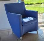 Blauwe Leolux fauteuil, Huis en Inrichting, Ophalen, Gebruikt, 75 tot 100 cm, Stof