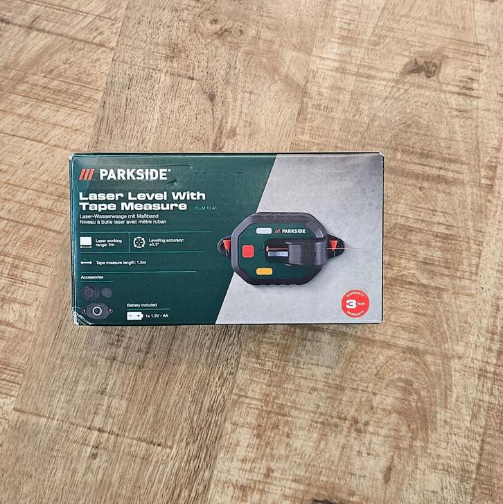 Parkside Laser Meetlint (PLLM 10 A1) – Nieuw – 2 Jaar Garant, Doe-het-zelf en Verbouw, Meetapparatuur, Nieuw, Afstand, Ophalen of Verzenden