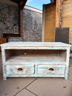 Handgeschilderde Ibiza stijl TV kast, Huis en Inrichting, Kasten | Televisiemeubels, Ophalen, 100 tot 150 cm, Zo goed als nieuw