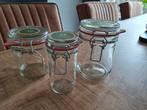 Weckpotjes 3 stuks, nieuw., Huis en Inrichting, Ophalen of Verzenden, Zo goed als nieuw