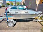 Qwest aluminium boot B301, trailer en Suzuki 5pk bb motor, Ophalen, Tot 10 pk, Aluminium, Zo goed als nieuw