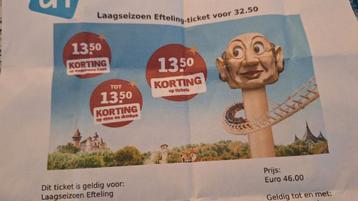 Toegang voor Efteling. Laagseizoen ticket beschikbaar voor biedingen
