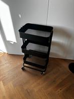 Rollable black shelving cart, Ophalen