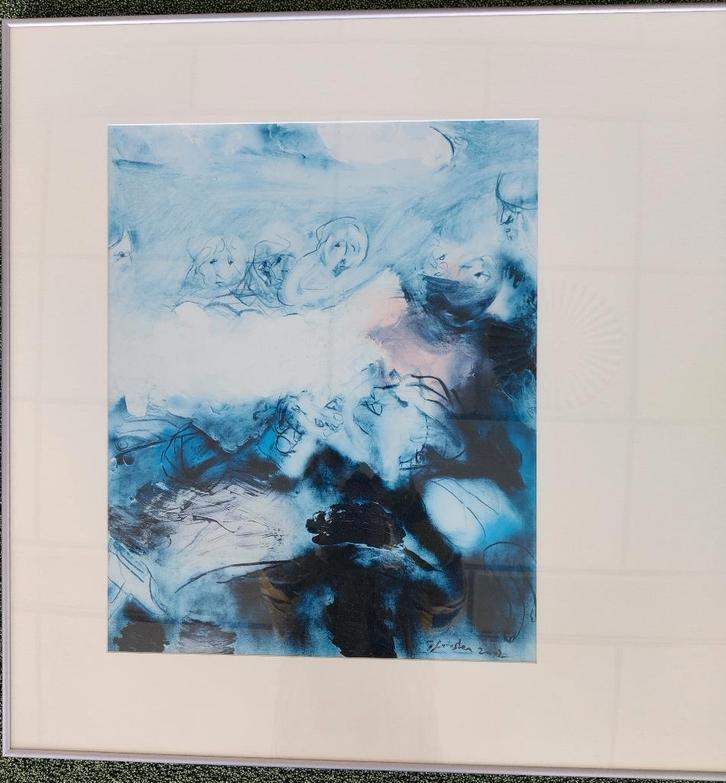 Fraai ingelijste zeefdruk, Ger Lataster - Nummer 2, Antiek en Kunst, Kunst | Litho's en Zeefdrukken, Ophalen