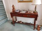 Mahonie hout franse sidetable met wegklapbare zijkanten, Ophalen, Overige materialen, Gebruikt, 50 tot 100 cm