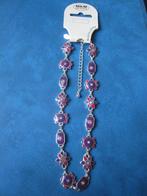 Paarse schakelketting (NIEUW), Sieraden, Tassen en Uiterlijk, Kettingen, Ophalen of Verzenden, Nieuw, Paars, Overige materialen