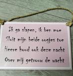 Wandbord kindergebed ik ga slapen ik ben moe, Ophalen of Verzenden, Zo goed als nieuw, Christendom | Protestants